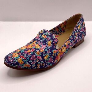 Sebago Hutton Smoking Flats 10 Floral Tatum Print Slip On Loafer